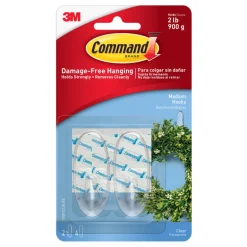 Command Strips 17091CLR Medium Clear Commandâ„¢ Hooks 2 Count