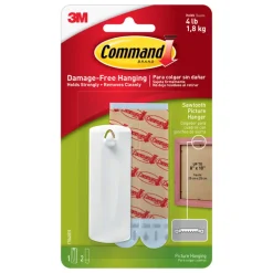 Command White Sawtooth Picture Hanger 4 lb. (Pack of 6)