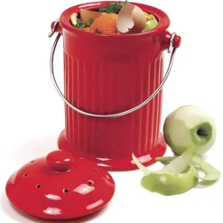 COMPOST CROCK RED 10.5"H