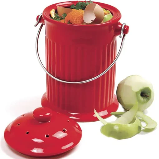 COMPOST CROCK RED 10.5"H