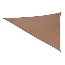 Coolaroo Ready-To-Hang Polyethylene Shade Sail Triangle Shade Sail Canopy 10 ft. H X 10 ft. W X 10 f