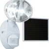Cooper Lighting White Wall Mount 6500K 180 Degree LED Motion-activated Solar Floodlight