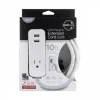 Cordinate Indoor 10 ft. L Gray/White Extension Cord 10/3