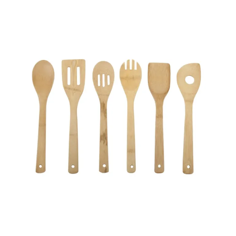 Core Kitchen 2.5 in. W x 11.8 in. L Natural Bamboo Utensil Set