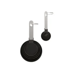 Core Kitchen Stainless Steel Black/Silver Measuring Spoon and Cup Set