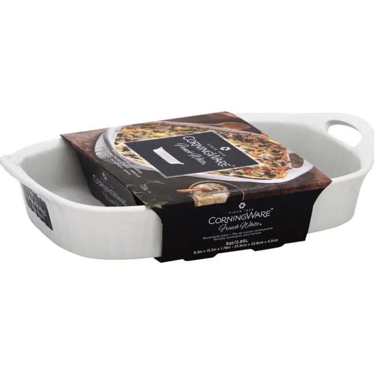 CorningWare 10.5 in. W X 16-1/8 in. L Casserole Pan White