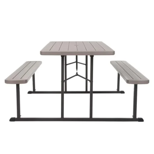 Cosco Plastic Brown 72 in. Rectangle Foldable Picnic Table