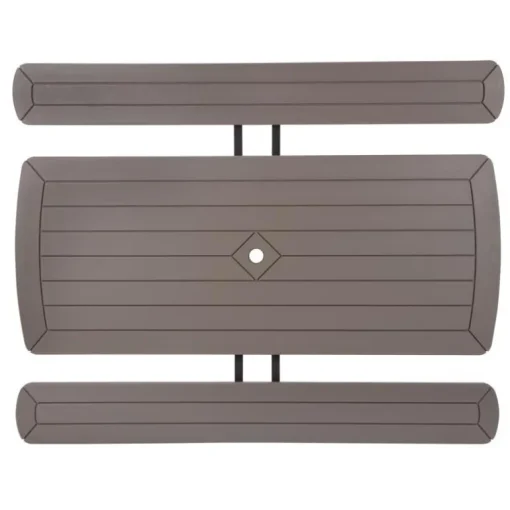 Cosco Plastic Brown 72 in. Rectangle Foldable Picnic Table