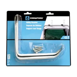 Crawford 7.25 in. L Silver Zinc Medium Utility Ladder Hook 20 lb. cap. 2 pk