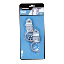 Crawford 2.5 in. L Vinyl Coated Gray Steel Small Handle Hanger Hanger Holder 5 lb. cap. 2 pk