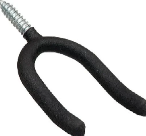 Crawford 4.88 in. L Vinyl Coated Black Steel Large Super Tool Hook 50 lb. capacity 1 pk (Pack of 25)