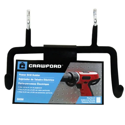 Crawford Black Steel 4.3 in. Power Drill Hanger 1 pk