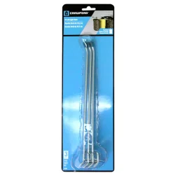 Crawford Silver Steel 8 in. Peg Hooks 3 pk