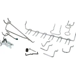 Crawford Zinc Plated Silver Steel Peg Hook Assortment 47 pk