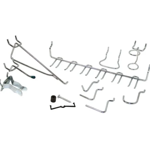 Crawford Zinc Plated Silver Steel Peg Hook Assortment 47 pk
