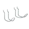 Crawford Zinc Plated Silver Steel 3 in. Peg Hooks 2 pk