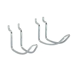 Crawford Zinc Plated Silver Steel 3 in. Peg Hooks 2 pk