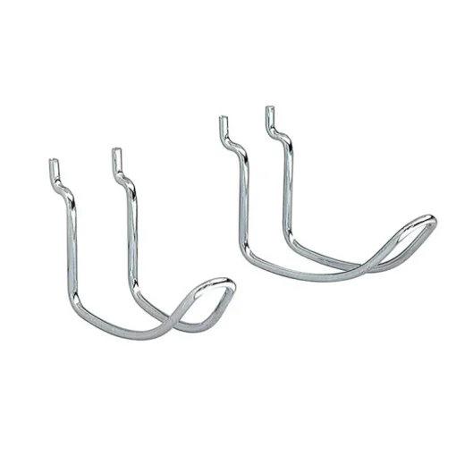 Crawford Zinc Plated Silver Steel 3 in. Peg Hooks 2 pk
