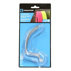 Crawford Zinc Plated Silver Steel 3 in. Peg Hooks 2 pk
