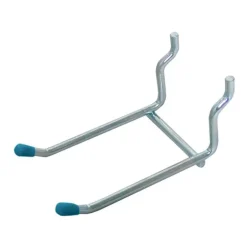 Crawford Zinc-Plated Silver Steel Pegboard Double Arm Hanger Holder 6 lb. capacity 1 pk (Pack of 30)