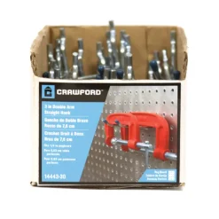 Crawford Zinc-Plated Silver Steel Pegboard Double Arm Hanger Holder 6 lb. capacity 1 pk (Pack of 30)