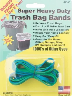 Creative Homeowner 1300 Super Heavy Duty Trash Bag Bands 5 Count