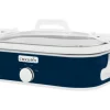 Crock Pot 3.5 qt. Blue Stoneware Casserole Slow Cooker
