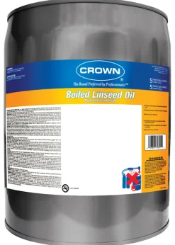 Crown Transparent Gloss Clear Oil-Based Alkyd-Oil Low VOC g/L Boiled Linseed Oil 5 gal.
