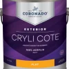 Cryli-Cote Exterior Acrylic House Paint, Flat, Tintable White, Gallon (Pack of 4)