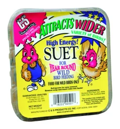 C&S Products High Energy Assorted Species Wild Bird Food Beef Suet 11.75 oz. (Pack of 12)