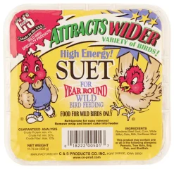 C&S Products High Energy Assorted Species Wild Bird Food Beef Suet 11.75 oz. (Pack of 12)