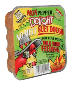 C&S Products Hot Pepper Delight Assorted Species Wild Bird Food Beef Suet 11.75 oz. (Pack of 12)