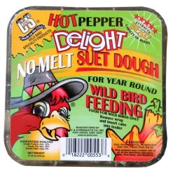 C&S Products Hot Pepper Delight Assorted Species Wild Bird Food Beef Suet 11.75 oz. (Pack of 12)