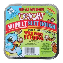 C&S Products Mealworm Delight Assorted Species Wild Bird Food Beef Suet 11.75 oz. (Pack of 12)