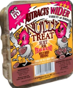 C&S Products Nutty Treat Assorted Species Wild Bird Food Beef Suet 11.75 oz. (Pack of 12)