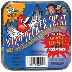 C&S Products Woodpecker Treat Assorted Species Wild Bird Food Beef Suet 11 oz. (Pack of 12)