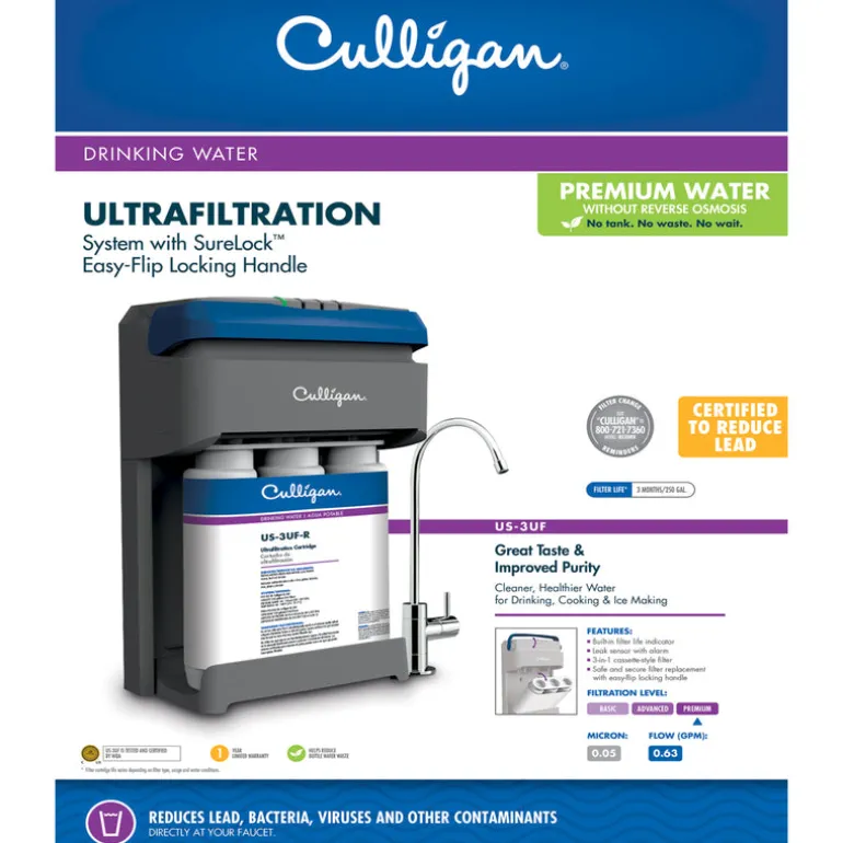 Culligan 3 Stage Under Sink Water Filtration System For Culligan