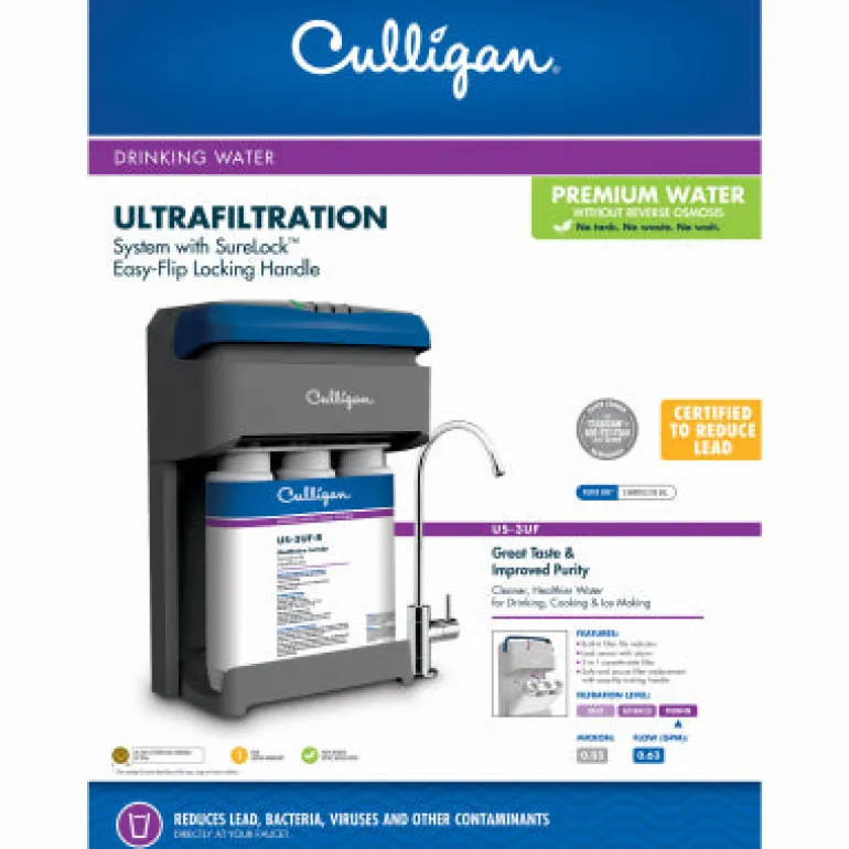 Culligan 3 Stage Under Sink Water Filtration System For Culligan
