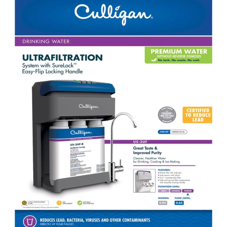 Culligan 3 Stage Under Sink Water Filtration System For Culligan