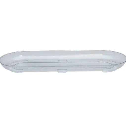 Curtis Wagner Plastics 1.25 in. H X 5 in. W X 14 in. D Plastic Centerpiece Plant Tray Clear (Pack of 25)