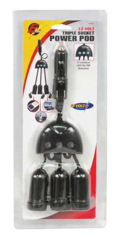 Custom Accessories 12 V Black Power Adapter 1 pk
