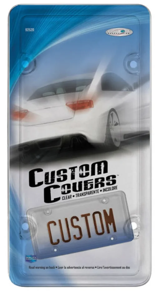 Custom Accessories Clear Acrylic License Plate Protector