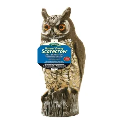 Dalen Scarecrow Great Plastic Hand Painted Horned Owl Animal Repellent Decoy 16 H in. for All Pests