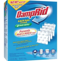 Damp Rid Long Lasting Eliminates Odors Fragrance Free Moisture Absorber Refill Pouch 42 oz.