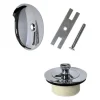 Danco 2-3/4 in. Chrome Gray Metal Lift and Turn Tub Drain Trim Kit