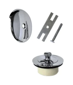 Danco 2-3/4 in. Chrome Gray Metal Lift and Turn Tub Drain Trim Kit