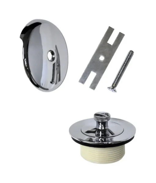 Danco 2-3/4 in. Chrome Gray Metal Lift and Turn Tub Drain Trim Kit