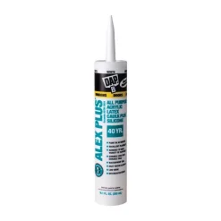 DAP Alex Plus White Acrylic Latex All Purpose Caulk 10.1 oz. (Pack of 12)