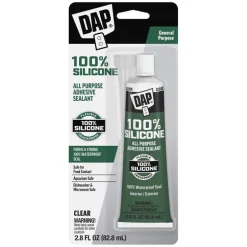 DAP Clear Silicone All Purpose Sealant and Adhesive 2.8 oz