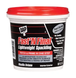 DAP Fast 'N Final Ready to Use White Lightweight Spackling Compound 32 oz